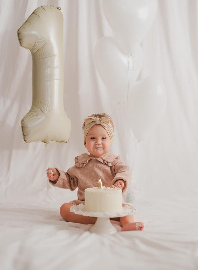 IWERP 10 Balloon Number, Cream Number 10th Birthday Balloons 40 Inch, 10 Years Old Cream Birthday Decorations for Boys Girls, 10th Anniversary Decorations - Image 4